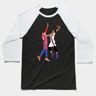 Spencer Dinwiddie Dunk on Tobias Harris Baseball T-Shirt